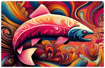 abstract art of a fish