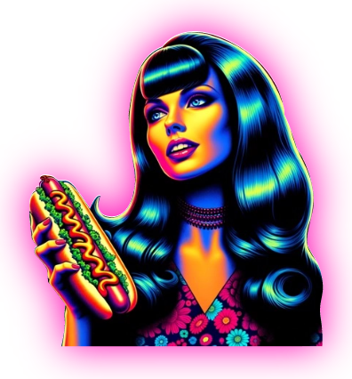 woman holding a hotdog sandwich