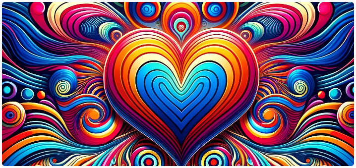 abstract art of a heart