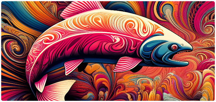 abstract art of a fish